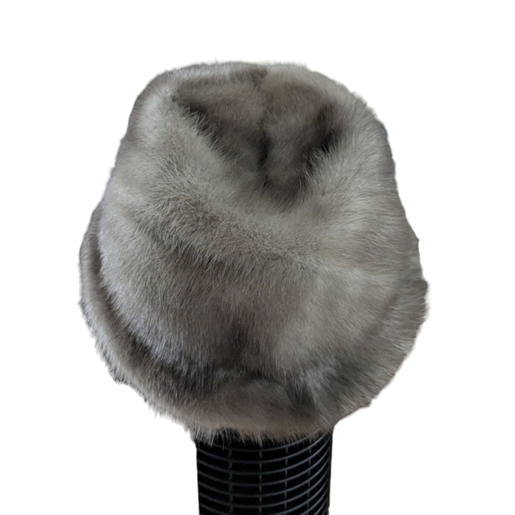 Vintage Creation Vittorio Genuine Fur Lined Hat Inner Gray Brown - Picture 4 of 7